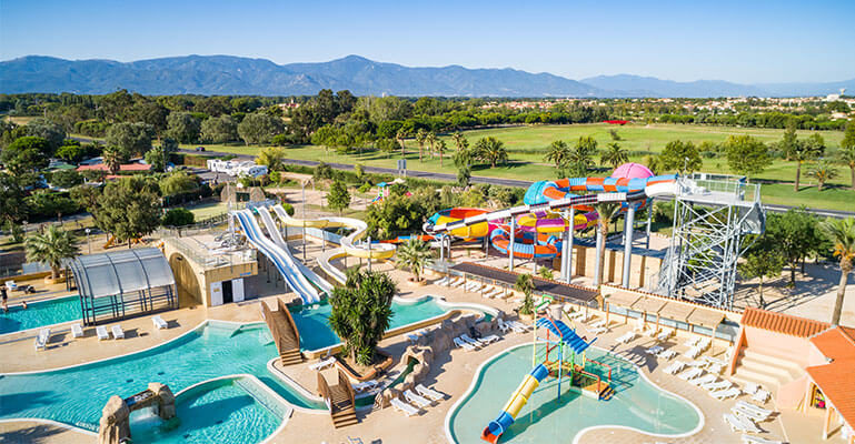 vue aérienne du parc aquatique