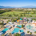 vue aérienne panoramique du camping Le Soleil de la Méditerranée